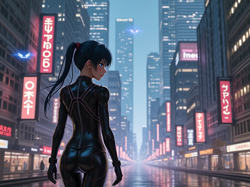 (ultra-detailed, masterpiece:1.2), extremely detailed artwork, best quality, high-resolution, hyper-realistic:1.37, attractive girl, breathtaking leap, background cityscape, realistic lighting, vibrant colors, elegant dress, flowing hair, graceful posture, mesmerizing expression, captivating eyes, delicate facial features, dynamic movement, bustling streets, towering skyscrapers, busy traffic, glowing neon signs, vibrant city life, breathtaking urban scenery, intricate architectural details, vivid city lights, bustling city ambiance, bustling streets, modern cityscape, urban energy