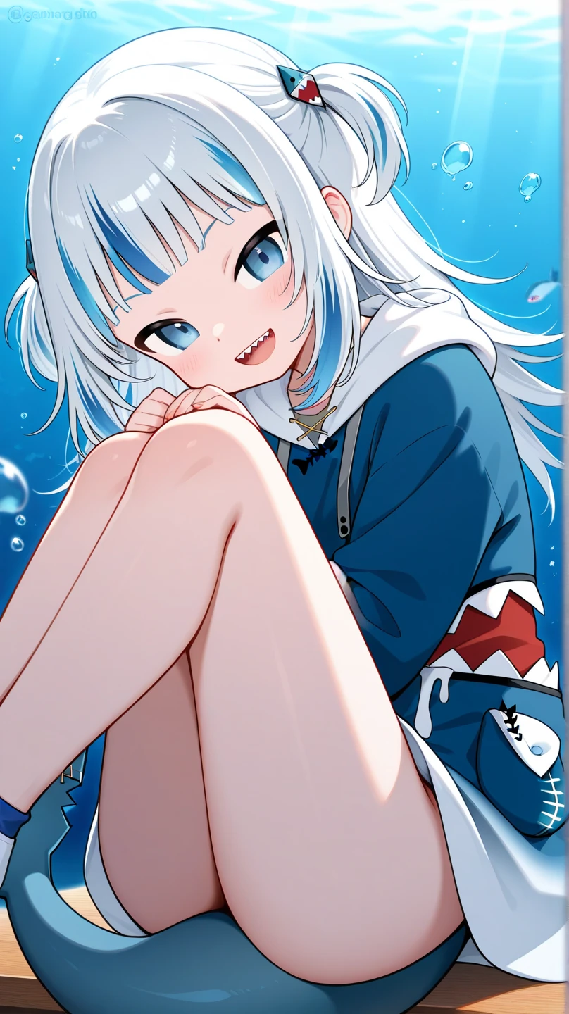 gawr gura, sitting on a park bench, , とてもlol顔, Open your mouth, close ~ eye, lol, noon,highest quality, blur background, Bokeh,With legs apart.Shavedマンコ.18-year-old.A cup, small breasts.Wet.Putting her finger in her pussy.Masturbating.I&#39;m feeling better.マンコがWet.alone.Shaved.Spread your legs.Showing off pussy.Blushing cheeks.The background is the seaside.背景がBokehる
