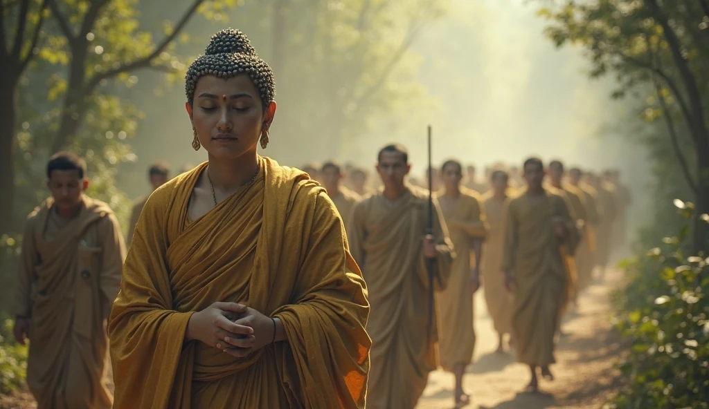 Buddha stand by against animal killing in hindu festival