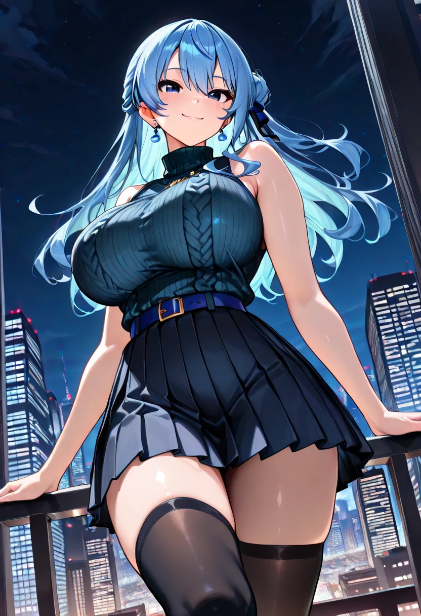 Silver long hair、Deep blue eyes、woman、美しいwoman、Large Breasts、Blue and black cheongsam、A Chinese dress with a black translucent cloth in the cleavage、Outdoor、During sexual intercourse、orgasm、A cheongsam with hidden curves(100-60-78cm)、he is short、High school girls cosplaying、Embarrassed face