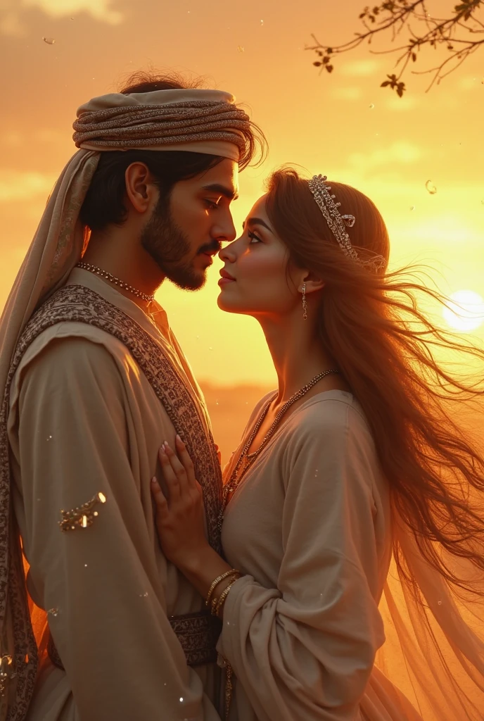  hindu woman sexy romance  with Muslim men with beard on  Muslimcap a head 