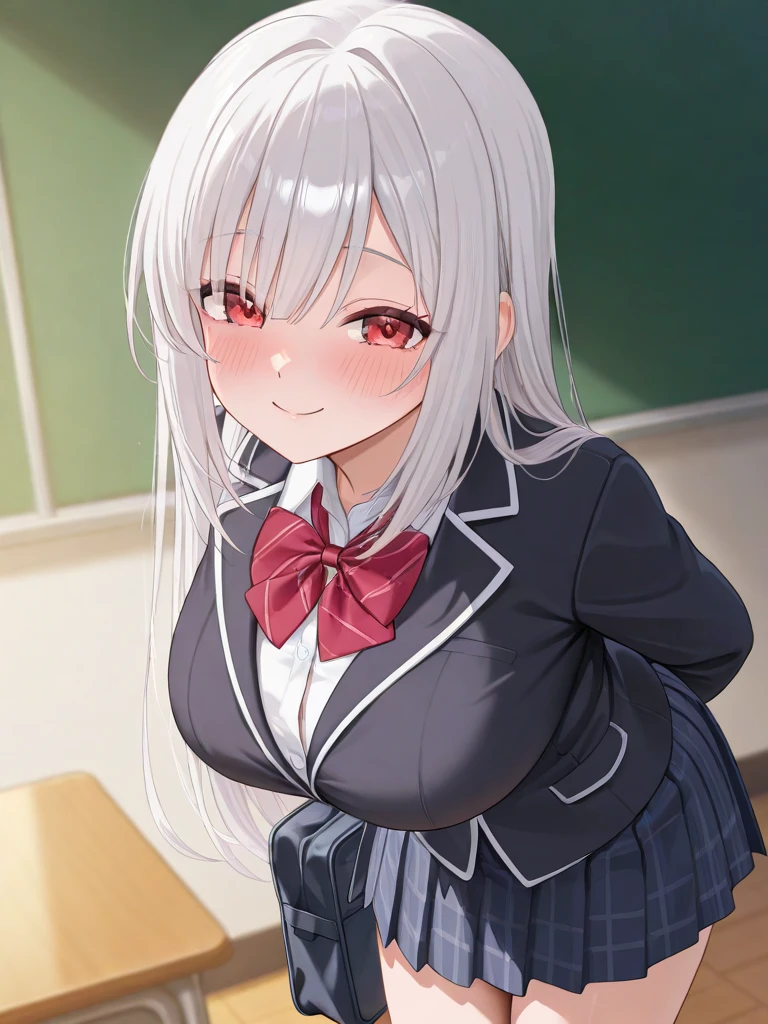 Gold Ship - Umamusume,Viewers beware!,1 Girl,,,chest,尖ったchest,chestの谷間,Underbust,Side Bust Barbosa,(blush),((Embarrassing)),(masterpiece、Highest quality、Very detailed)、((One Girl))、((Open your mouth))、((Wide Open your mouth、tongue、long tongue、sticking out the tongue、I can see inside your mouth、Open your mouth and show me your throat))、((巨大なchest))、(White see-through shirt)、chestの谷間、Long sleeve、((Black pleated skirt))、((White baggy socks:1.3))、loafers、Sit at a desk、Shoot from above、Classroom Background