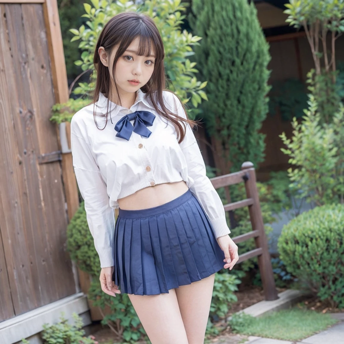 ((The model is facing right)), In the angle from below, a high school girl wearing a sailor uniform is walking with her legs wide open, (upskirt angle:1.5), white panty, 1girl, beautiful detailed eyes, beautifully detailed lips, extremely detailed eyes and face, long eyelashes, uniform, Japanese, kawaii, a young and sexy gravure idol model, surreal, realistic, photorealistic, 8k, high res, masterpiece, ultra-detailed, natural lighting, vivid colors, high school girl posing, wearing Japanese, Japanese girl, a surreal, cute high school girl, surreal, Japanese model, young and sexy gravure idol