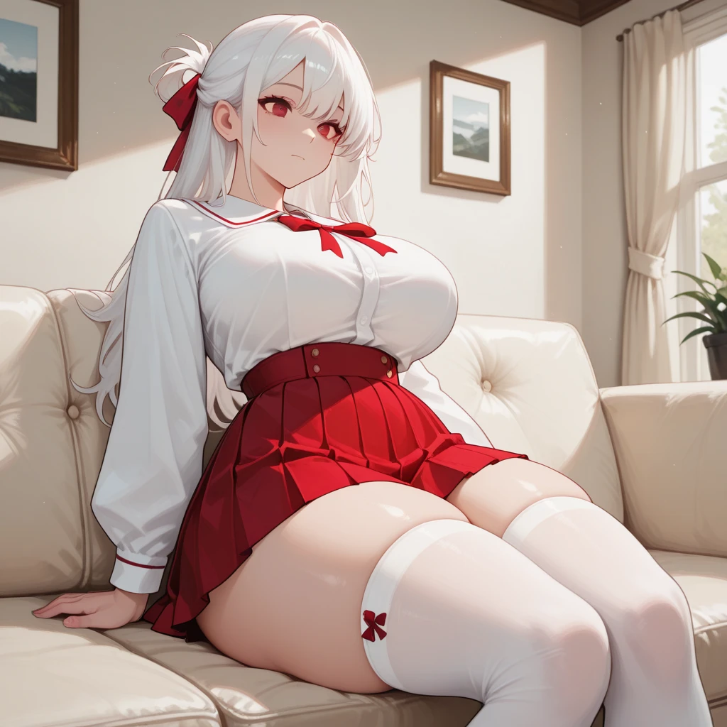 (masterpiece, Highest quality:1.2), alone, One girl, 幼いchildのゴールドシップ, pillbox hat、Red Waitress、No sleeve、Knee-high socks、Horse tail,、grassland、Nature、blush、(Huge breasts:1.4)、Transparent clothes、Clothes are see-through、、Kindergarteners、、6 years old、、の小さな体、From below、Clothes get wet、Nipples are visible、Close your eyes and laugh、smile、Open your legs、Spread your legs、Air chair、Lace panties、Flashy Panties、is see-through、Drip a large amount of love juice、Massage the breasts、Touching the chest