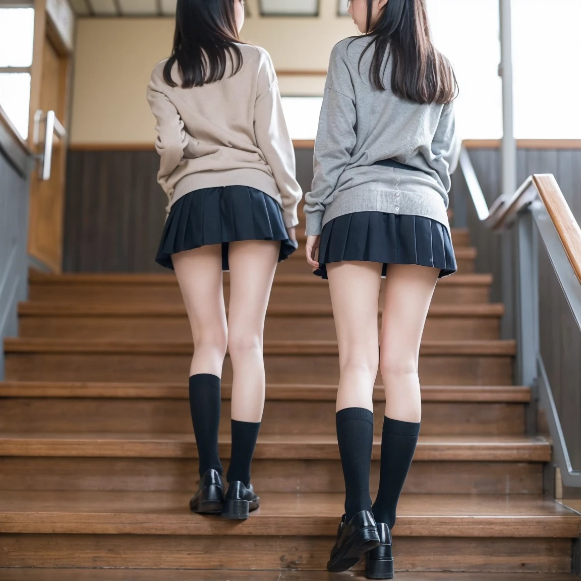 ((highest quality、8k、masterpiece:1.3)),((((fullbody shot)))),Ultra-high resolution,big eyes,Japanese,bangs,(a girl),(1 girl),((20 years old)),((facing at viewer)),(long hair),(((black sweater))),grin,((squatting)),(((pleated mini skirt))),(((pussy))),(((open legs))),((skirt lift)),(((black short crew socks)))