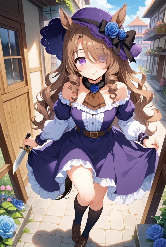 Witch Hat (Brown Hair) Long Hair (((Small breasts))) (Purple Eyes) (((child))) (Slanted Eyes) (((low length))) ,(Turn around) (((solo))), Embarrassed, blush, uniform、 (((A girl farts)))Standing with legs together、((Squat))
、(Holding on)((Her butt is facing me)) (((Loli face)))(((Yellow gas leaking from the anus)))(((high quality)))