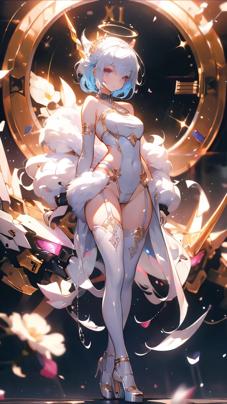 masterpiece,highres,extremely detailed CG unity 8k wallpaper, best quality, ultra-detailed,(best shadow),((trim)), incredibly_absurdres,(ray tracing),(reflection light), ((Movie Poster)),(signature:1.3),(English text:1.3),goddess of light, ((abstract art)), (((cosmic deity theme))), volumetric lighting, space, (see-through:1.4),(covered nipples:1.2), (cameltoe:1.2), <lora:add_detail:1>,