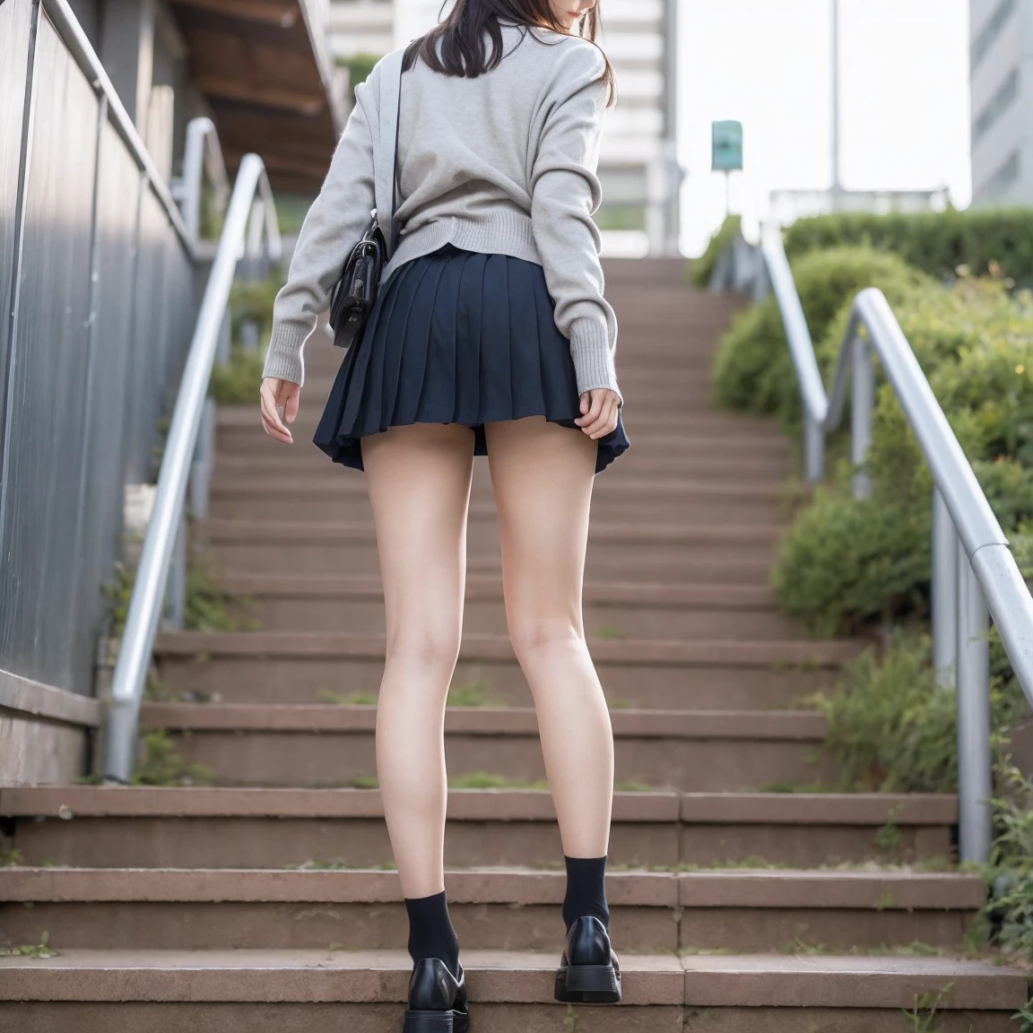 ((highest quality、8k、masterpiece:1.3)),((((fullbody shot)))),Ultra-high resolution,big eyes,Japanese,bangs,(a girl),(1 girl),((20 years old)),((facing at viewer)),(long hair),(((black sweater))),grin,((squatting)),(((pleated mini skirt))),(((pussy))),((skirt lift)),(((black short crew socks)))