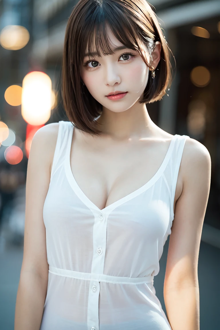 ((SFW: 1.4)), ((Detailed eyes and face, Professional photography)), ((SFW, Sexy and cute costumes that will charm virgins:1.3, middle School girls)), Ultra-high resolution, (Realistic: 1.4), RAW Photos, highest quality, (PhotoRealistic Stick), concentrated, Soft Light, ((, Baby Face)), ((Japanese)), (((Young Face))), (surface), (Depth of written boundary), masterpiece, (Realistic), ((Sexy thighs visible)), woman, (Beautiful breasts:1.2, Chest Opening, Cleavage), ((Short Hair, Straight Hair)), ((1 girl)), ((Seductive look:1.3, Gaze at the viewer:1.35, blush:1.2)), (((Sexy pose:1.2)))