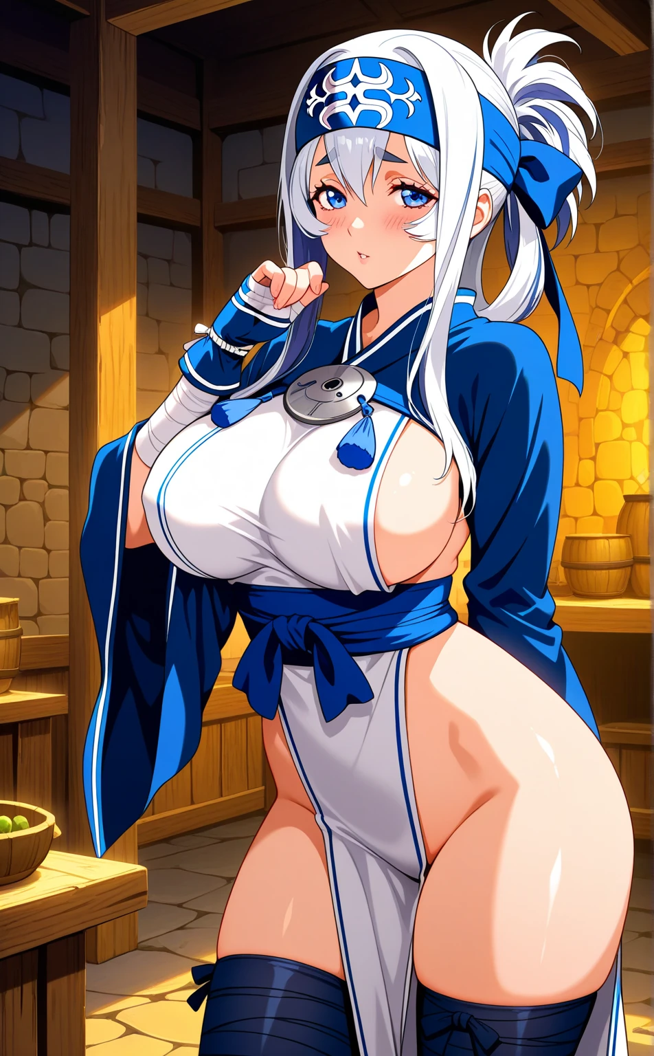 Gigantic breasts, slim waist, muscle mommy, thick thighs, slim waist, milfication, tattoo, strong woman, gorgeous, sexy pose, erotic body, naked body, no censored, , 8k images, high definition, high quality, Beautiful, extremely detailed 8K wallpaper, nudity, no extra arm, no extra leg, no extra limbs, Mature woman, elf woman, Josha 