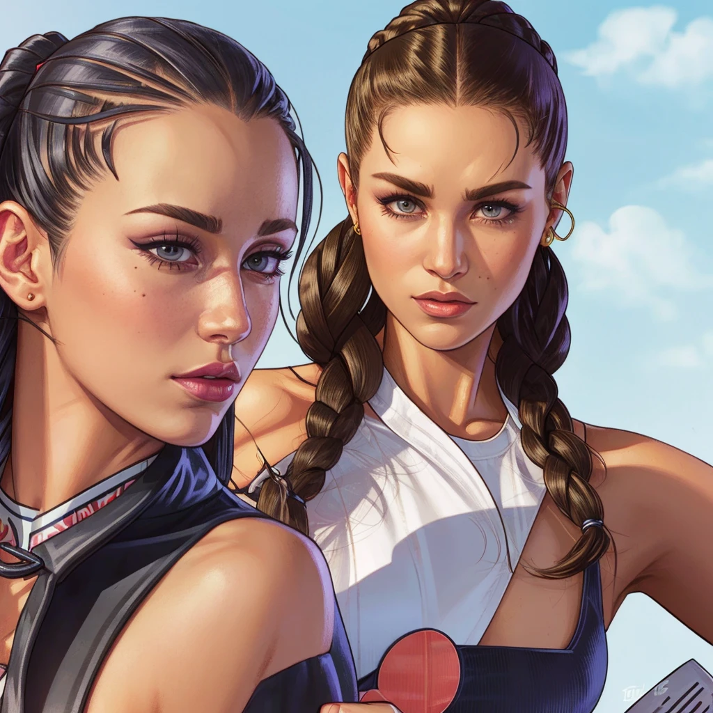 Personagens GTA estilo artgerm  femininas Yvonne Strahovski estilo de desenho animado:1.2), Woman from Southern Brazil Drawing Art Gaucho Artline white background woman Cartoon image of a woman , roupas sensuais , garota super valente destemida , Ilustra??o estilo desenho animado, estilo de arte dos desenhos animados, estilo de arte dos desenhos animados, digital illustration style, design de personagens altamente detalhado, arte digital detalhada fofa, City fan art, design de personagem retrato, beautiful digital illustration, retrato de alta qualidade, arte em quadrinhos, retrato do design do personagem, Busty without clothes and medium breasts female character two girlfriends Beautiful character pose in dynamic pose two women together Yvonne Strahovski on the left and together with Jennifer Connelly on the right with a symmetrical body with a corset and beautiful breasts, corpo bem definido, delicado e sensual, estilo de desenho animado, digital illustration with each other artgerm style Angelica - Fate/Kaleid Liner Prisma Illya cartoon style digital illustration colorful background diverse attractive woman sesy beautiful female symmetrical breasts beautiful breasts in cartoon style digital illustration art, melhor qualidade,Cartoon style digital illustration style Jill Valentin resident Evil (papel de parede extremamente detalhado da unidade CG 8k), (melhor qualidade), (best illustration), (melhor sombra), absurdos, Realistic lighting, (abismo), lindo brilho detalhado, arte de , Cartoon style digital illustration style artgermstyle Cartoon style digital illustration GTA uma imagem de desenho estilo Cartoon estilo ilustração digital estilo GTAanimado de uma mulher em um top de biquíni e calças pretas, Senna do League of Legends, artgerm extremamente detalhado, arte digital detalhada de anime, ashé, fanart requintada altamente detalhada, Estilo Artgerm, cushart krenz arte chave feminino, princesa de cabelos loiros, fanart best art station, deusa loira, estilo de arte de fantasi