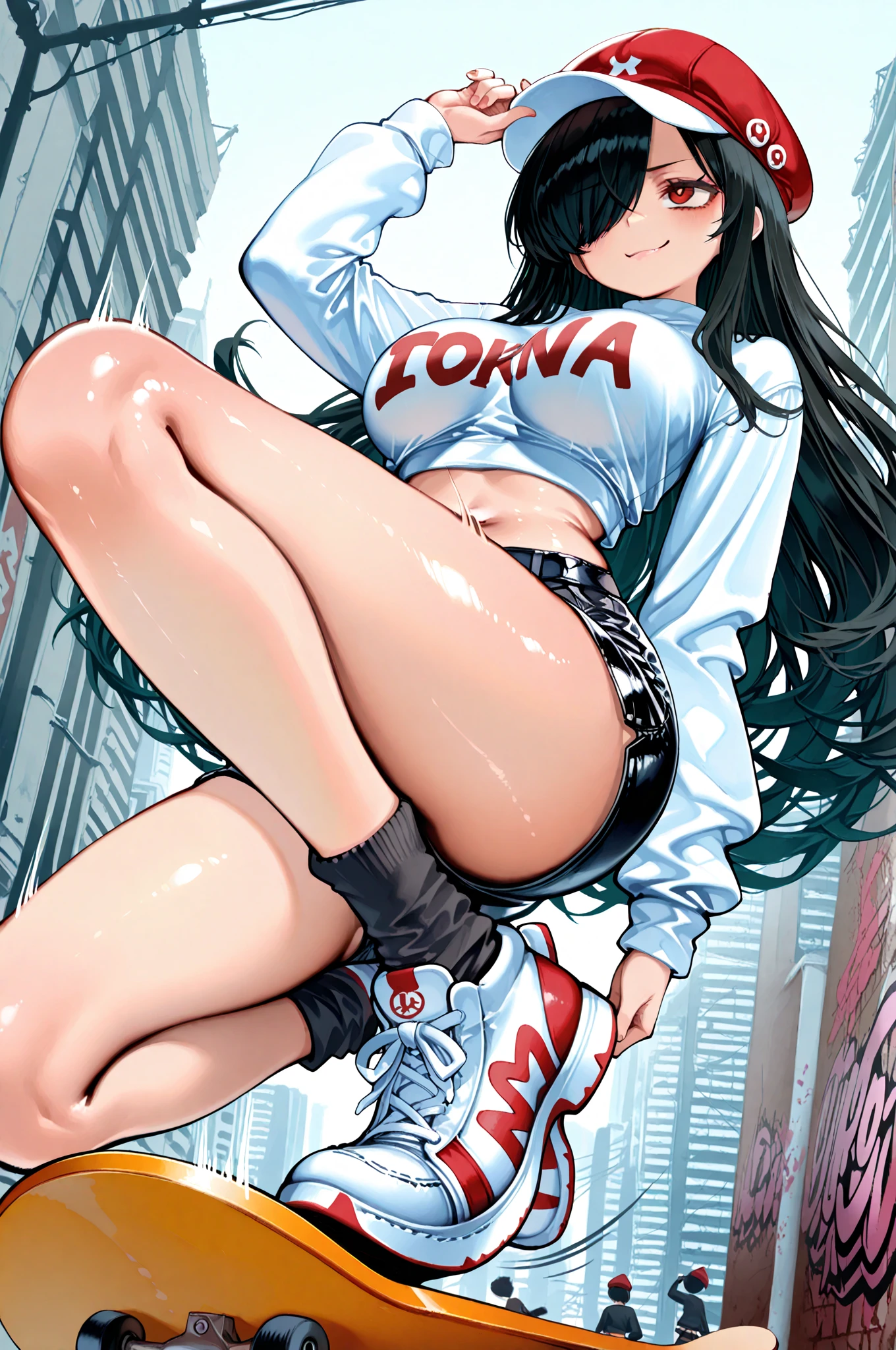 (masterpiece:1.2), best quality, ultra high resolution, unity 8k wallpaper, (illustration:1.0), (beautiful detailed eyes:1.6), extremely detailed face, perfect lighting, extremely detailed CG, (perfect hands,perfect anatomy), (dynamic angle and pose:1.3), nice angle, (1girl, solo:1.5), BREAK
kanzaki akari, brown hair, long hair, (brown eyes:1.4), hairband, antenna hair, very long hair, BREAK
(shirt, short sleeves:1.2), thighhighs, leotard, blue leotard, wristband, blue thighhighs, two-tone leotard, BREAK
eductive smile, happy, BREAK
(night scene:1.2), (pedestrian deck, pedestrian bridge:1.6), (walking:1.5),