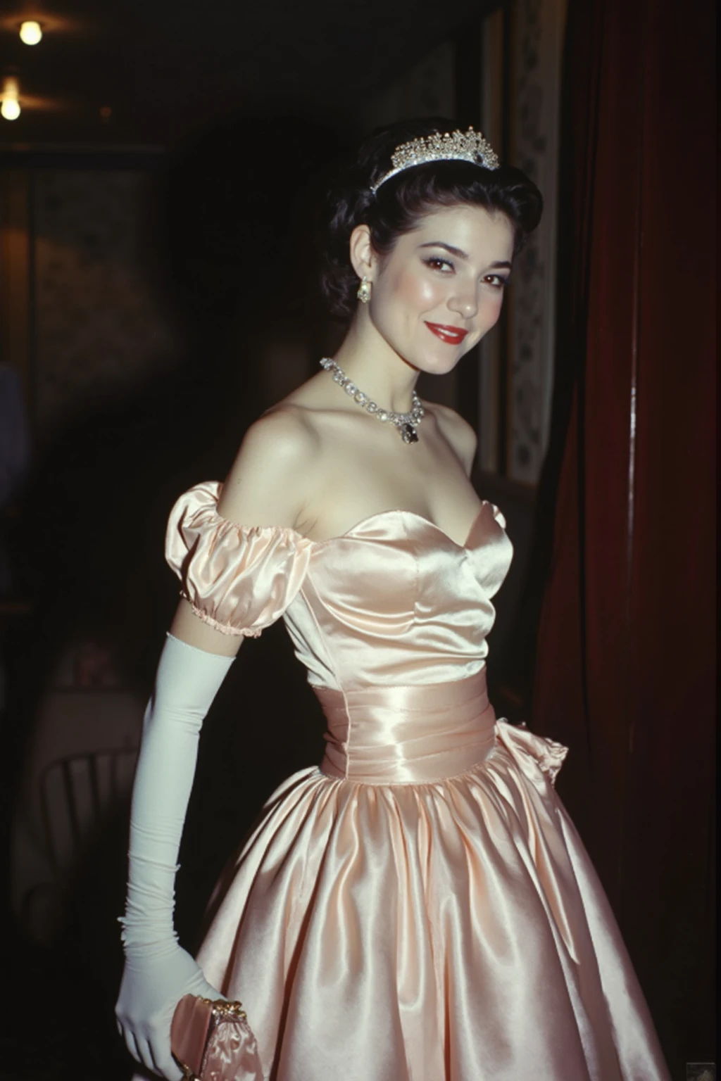 analog film photo solo, tstyle, realistic, ((vintage photo)), ((woman)), (((Natural curls))), (((grin512:1.2))), ((Audrey Hepburn Vintage Style Rockabilly Swing Dress)), ((Car cruising spots)), ((dynamic pose)), , , high detailed, (cinematic shot:1.3), PA7_Human-Likeness, PA7_Photo, 8k, clear facial features, pastel themed colorgrade, in style of wes anderson, <lora:PAseer-SD15-LCM Quick:1> <lora:picxer_real:.5> <lora:ReaLora:.2> skin <lora:TStyle_-_Photography_Style:.2>   <lora:[UK]_-_Zena_Marshall:1> misstaro    . faded film, desaturated, 35mm photo, grainy, vignette, vintage, Kodachrome, Lomography, stained, highly detailed, found footage