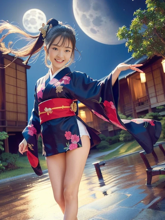 (((japanese traditional night festival, japanese-yukata, fire-works))), (((in the dark shadow))), ((smiling, slut)), small breasts, (japanese traditional light-colored-yukata), ((a photo of a woman spreads legs to show off her pubic)), close up her lower body, long braiding,