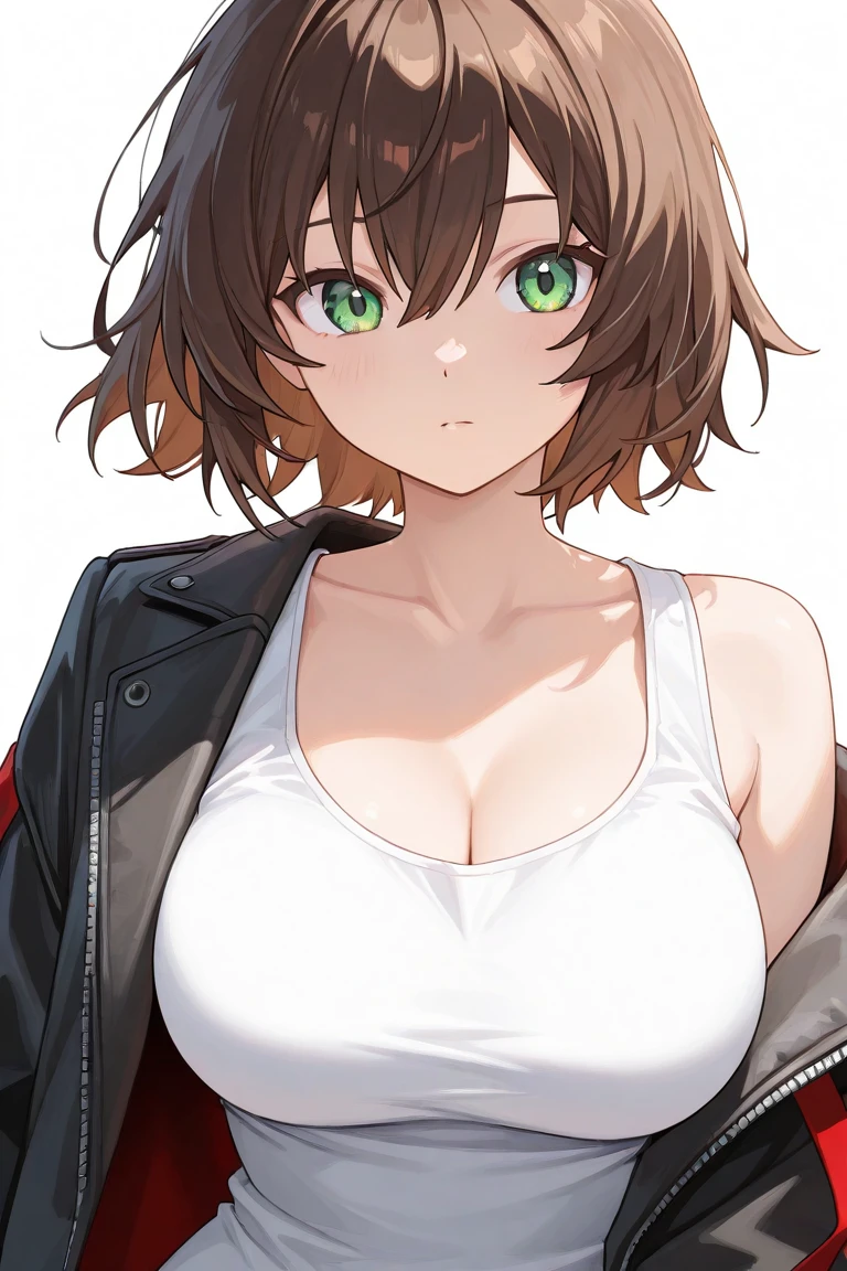 short hair, mechanic, woman, midriff