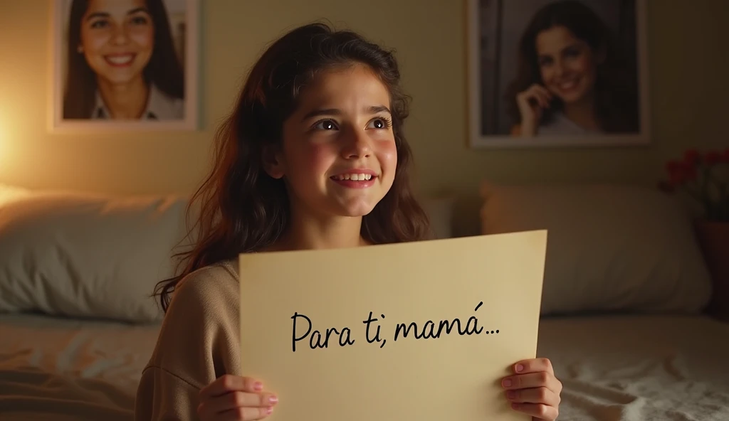 a little drawing of a girl telling her mom,dad, and older sister to say “hola, mi nombre es” in a talk bubble