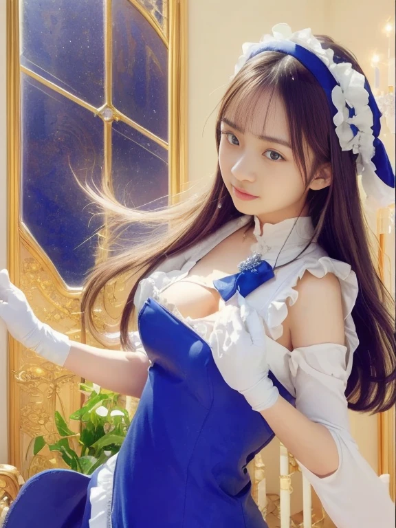 (best quality:1.3), (realistic, photo-realistic:1.1), (masterpiece:1.3), (ultra-detailed:1.3), (beautiful detailed eyes:1.1), (extreme detailed illustration:1.3), (expose breasts:1.2), perfect anatomy, detailed facial features, (innocent smile:1.3), (baby's face:1.3), (sexy pose:1.3), (armpit:1.2), (open your legs:1.2), large breasts, wide hips, (multicolored hair:1.2), (garden:1.1), (colorful flowers:1.1), (psychedelic background:1.2), extreme light effects, gal.safetensors, (wear accessories:1), headdress, choker, garter belt and stockings, corset, knee-high socks, white gloves, (One-piece underwear made of delicate lace:1.3), (blue eyes:1.1), (wear black and red:1)