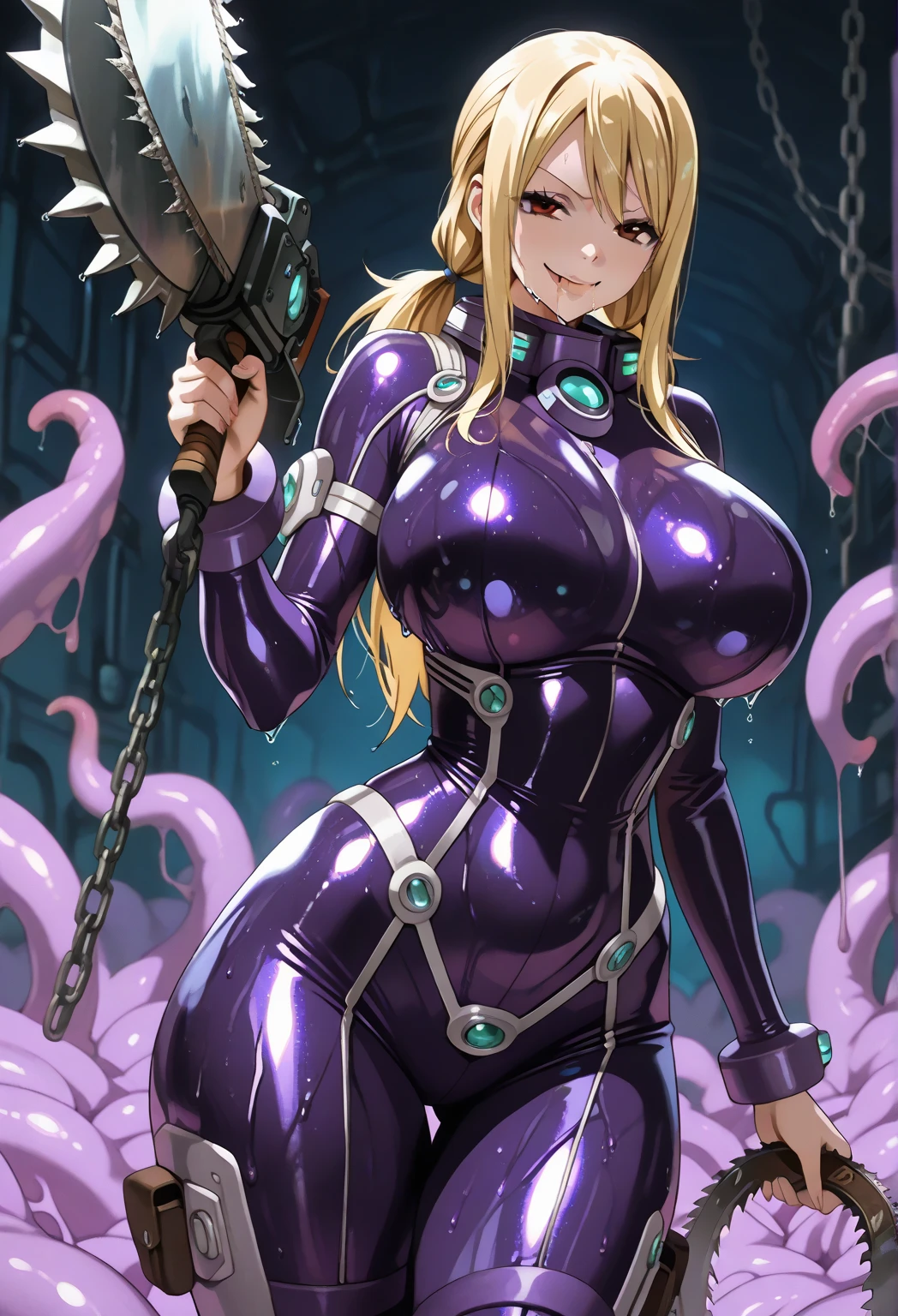 masterpiece, highest quality, High resolution, 8K, High resolution, Super detailed, 1 girl, (anatomically correct), complete limbs, tiara enamel blue long boots wrinkled boots enamel blue mini skirt enamel blue leotard エナメルブルーのゴムgloves gloves enamel blue cloak gold decoration Costumes with fancy decorations justice Embarrassed but happy expression open your mouth standing on tiptoe Inner thigh posture lean back Tentacles cling to me from behind stick out your butt hands behind full body photo long boots below the knee nipple Sweatだらけ soaking wet white water droplets dripping from pants vapor sleeveless Clothes that show off your body line soaking wetの服 My clothes were wet and my skin was showing full body photo Boots get dirty with thick white slime inside a dark cave Thick white mucus pooled at my feet Sink into mud filled with thick white mucus wetlands Thick white mucus drips from above black pubic hair between crotches sleeveless A costume dripping with thick white mucus Boots dripping with thick white mucus Sweat wet skin Octopus tentacles wrap around body Lots of tentacles with warts white mucus on clothes Tentacled background tentacles wrapped around boots Insert tentacle into crotch Tentacles invade the opening of the boots
