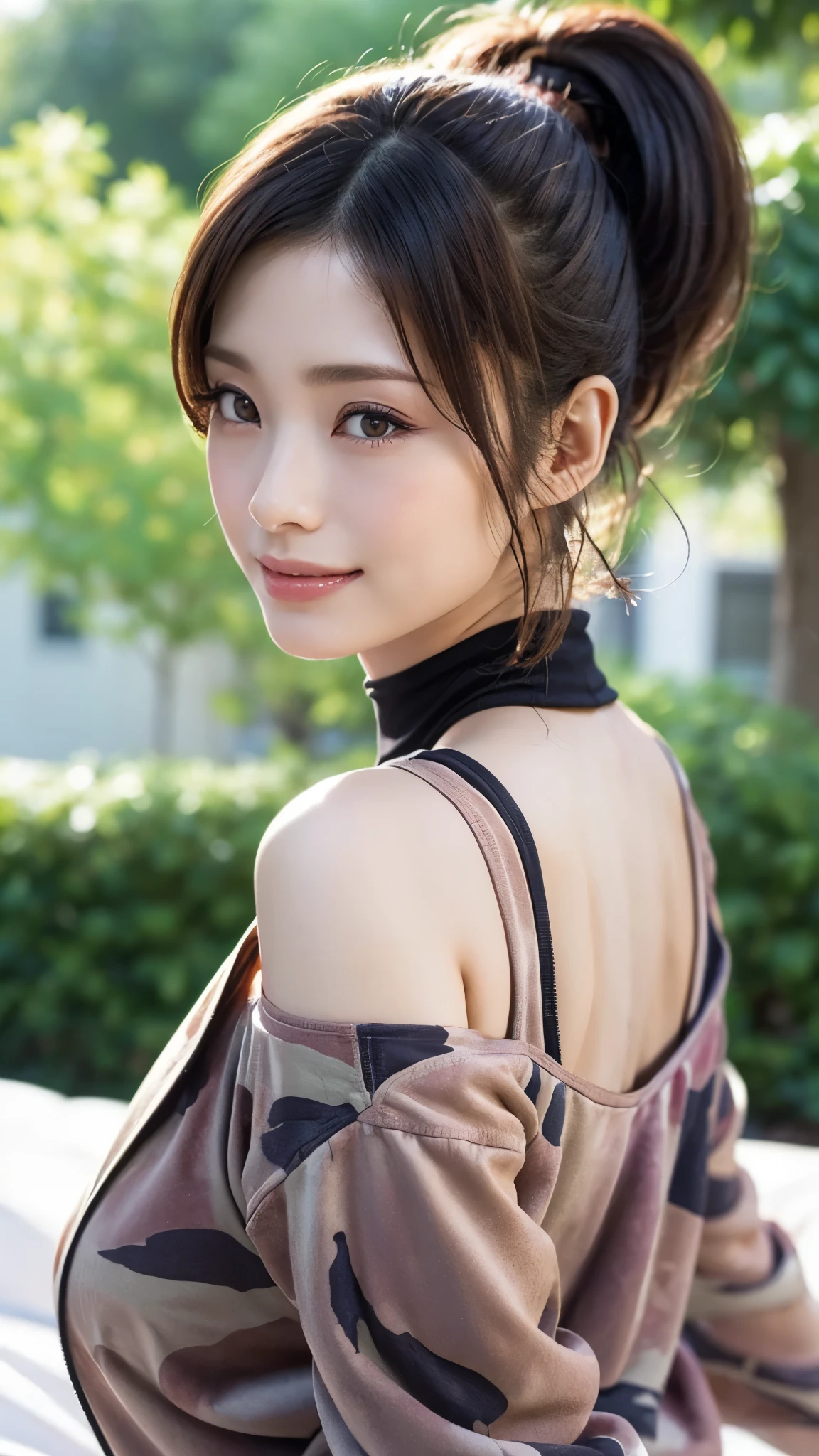 8k, best quality, masterpiece, realistic, ultra detail, photography, HDR, ROW photo, highres, absurdres, cinematic light, official art, depth of field,
close-up, slender, cute face, smile, beautiful details eyes, 19years old korean, pretty, French twist with dark blue color,