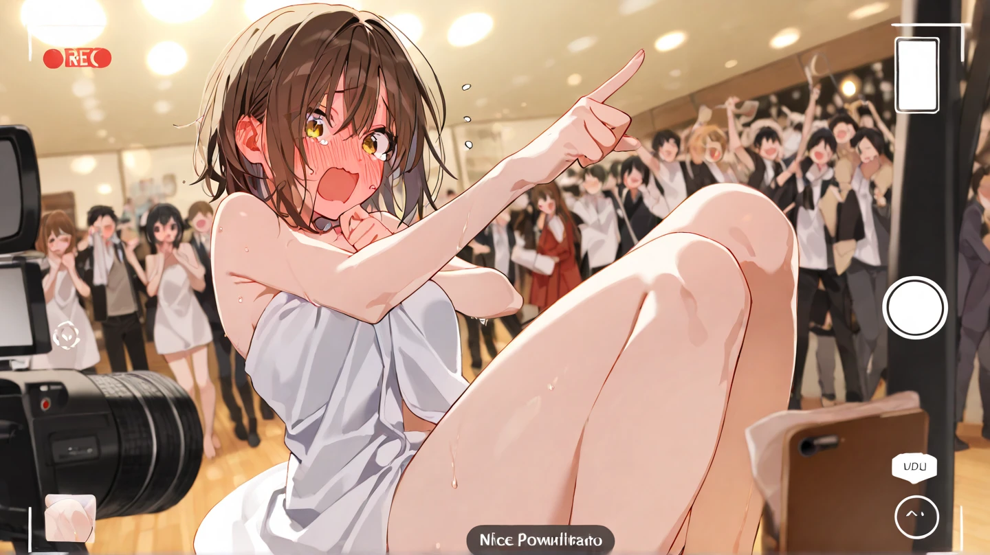 One Woman、Multiple men、crowd、Lots of photographers around、???? Shooting、Video camera set up、The man is a masseur、beautiful girl、uniform、Black bra、Black panties、lotion、女はベッドにFace down、Face down、Massaged、Naughty Massage、oil massage、The man is a masseurです、Age 18、Bob Cut Hair, Highest quality, Thighs、????、、 Brown Hair,My ?????? is steamy 、Sweaty body、Having your groin touched、?????? excitement、??????? sound effects、Cramp、Acme、??????、??????????、Her ??????? sway back and forth、Inserting the ????? into the ??????、???? scene