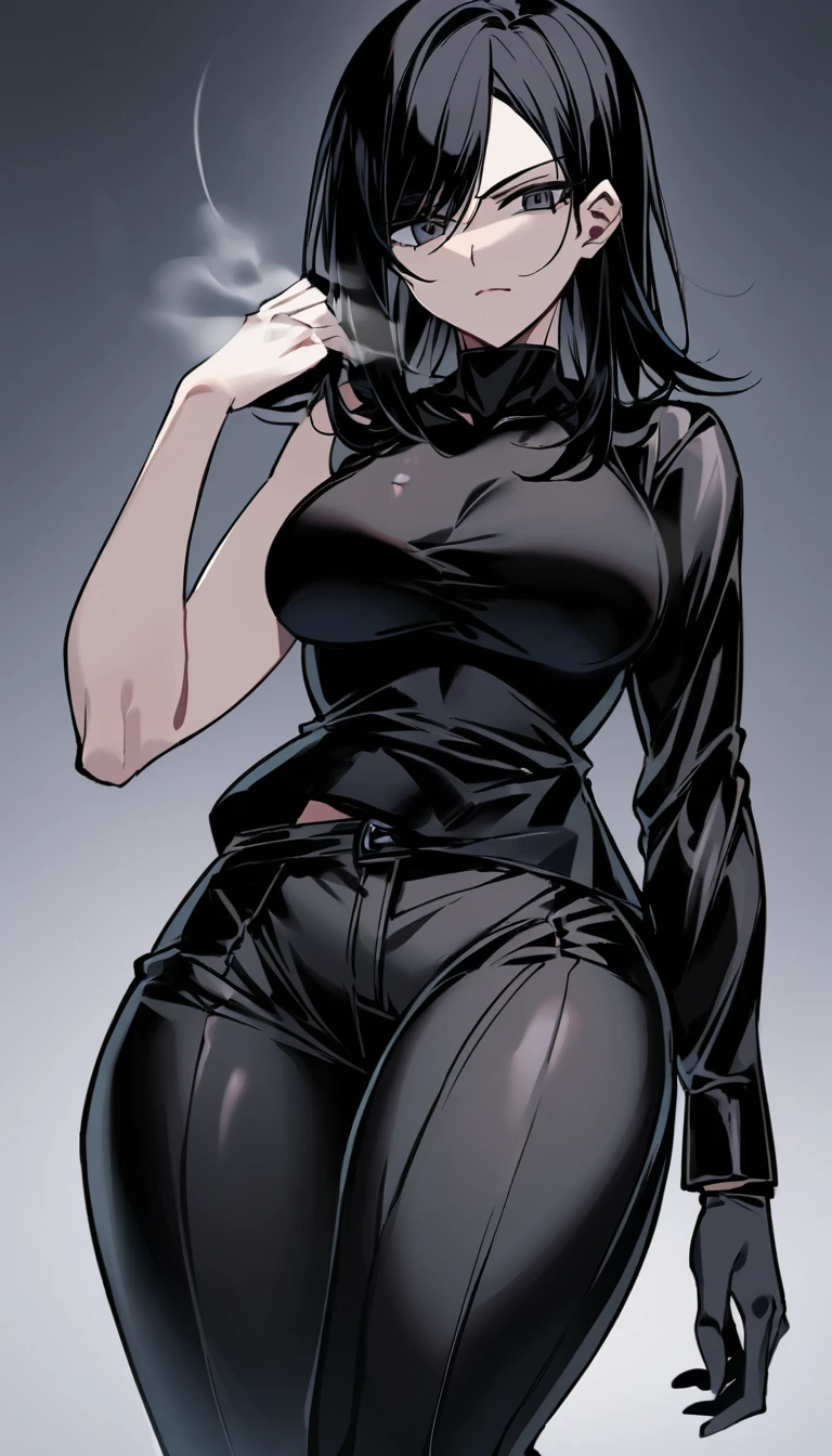 Manhwa goth girl, manhwa aesthetic, Looking at the audience, Light brown eyes:1.4, goth girl, Brunette long Bob Hair with highly detailed shiny hair, bright red clothes:1.4, Lepangas:1.4), illuminated skin (realistic texture), realistic shading, bright red eyes、{Huge|big chest|Huge|Mega} whole :2, Chest cleavage:2、(((Add highlights to the eyes:1.4、charming look 、Short Bob Hair、Glowing Skin:1.4、Looking at the audience、She is very beautiful and cute、Beautiful long neck, (cotton) black gothic shirt, latex tight pants, (converse) black sneakers, Ideal body type, (painted gothic Background:2、gothic garden background:2))、Beautiful long neck:1.4、(({Huge|big|Huge|Mega} chest, Chest cleavage:2、perfect Bodyは服を着ていない:1.6)),Perfect Anatomy, blade to side, strike pose, blade down, blade right hand, blurred background  (masterpiece), best quality, high quality, highres, ultra-detailed), different poses at different angles. 