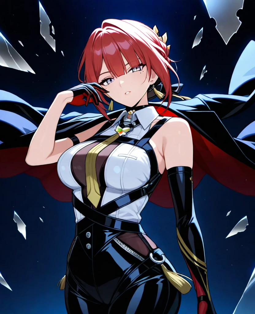 1girl, detailed eyes, blushing, perfect lighting, red hair, red eyes, unreal engine, side lighting, detailed face, bangs, glowing skin, simple background, dark background, best quality, 4k, 8k, highres, masterpiece:1.2, ultra-detailed, realistic, photorealistic, photo-realistic:1.37, HDR, UHD, studio lighting, ultra-fine painting, sharp focus, physically-based rendering, extreme detail description, professional, vivid colors, bokeh, portrait