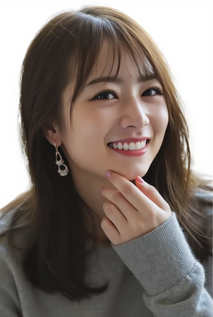 highest resolution, 4K, masterpiece: 1.3), japanese mature, sexy: 1.1, fine eyes, slender body shape, realistic teeth, double eyelid, whole body, highest quality, be familiar with, beauty, eat big sushi rolls, Put a sushi roll in your mouth