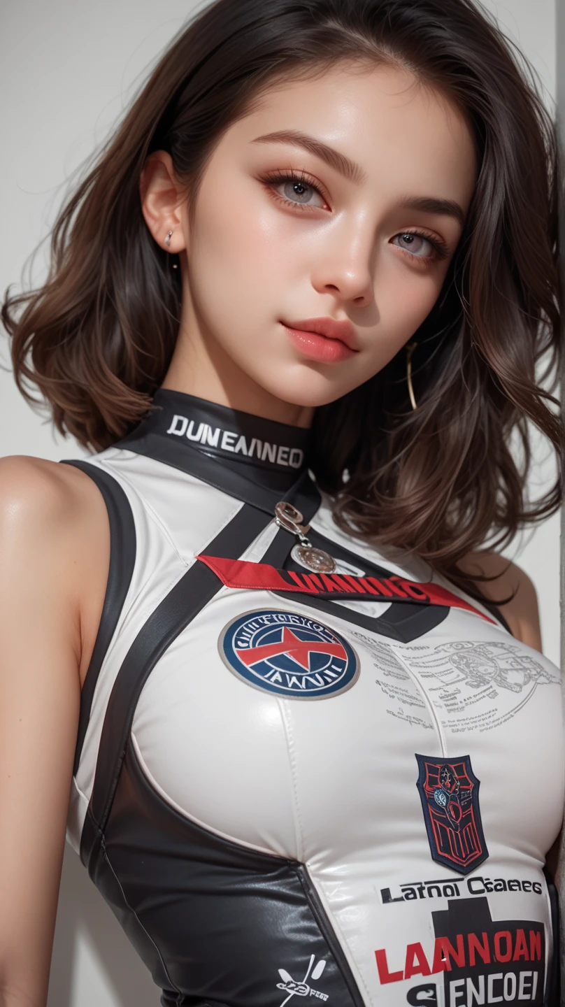 Photo oF a 17 year-old American girl, beautiFul woman,  light brown hair pixie , corte de cabello pixie , light brown hair((retrato)), ((Cara detallada:1.2)), ((Detailed Facial Features)), (Piel Finamente detallada), pale skin , pecas en mejillas , ojos azules , 、un sexy(color fresco), wet, wet, ReFlectoreasutepiece) (proporciones perFectaotos realistas)(La mejor calidad) (Detallado) FotograFiado con una EOS R5 de Canon, lente de 50 mm, F/2.8, NFFSW, (8K) (papel tapiz) (cinematic lighting) (dramatic lighting) (sharp Focus) (Enrevesado) senos grandes , pechos grandes , pecas en mejillas , cuerpo completo , hermoso cuerpo de adolesente , posando sexy a la camara , posando de Frente para la camara ,lindo maquillaje , linda sonrisa , Fondo variado , pecas en mejillas , aretes de clip , hermosos ojos azules , viste camiseta purpura sin mangas con imagen de calavera , cinturon blanco , falda color lila con patrones de cuadros , botas largas con tacon , foto de cuerpo completo , pose sexy , maquillaje , labios rojos , sombra de ojos morado