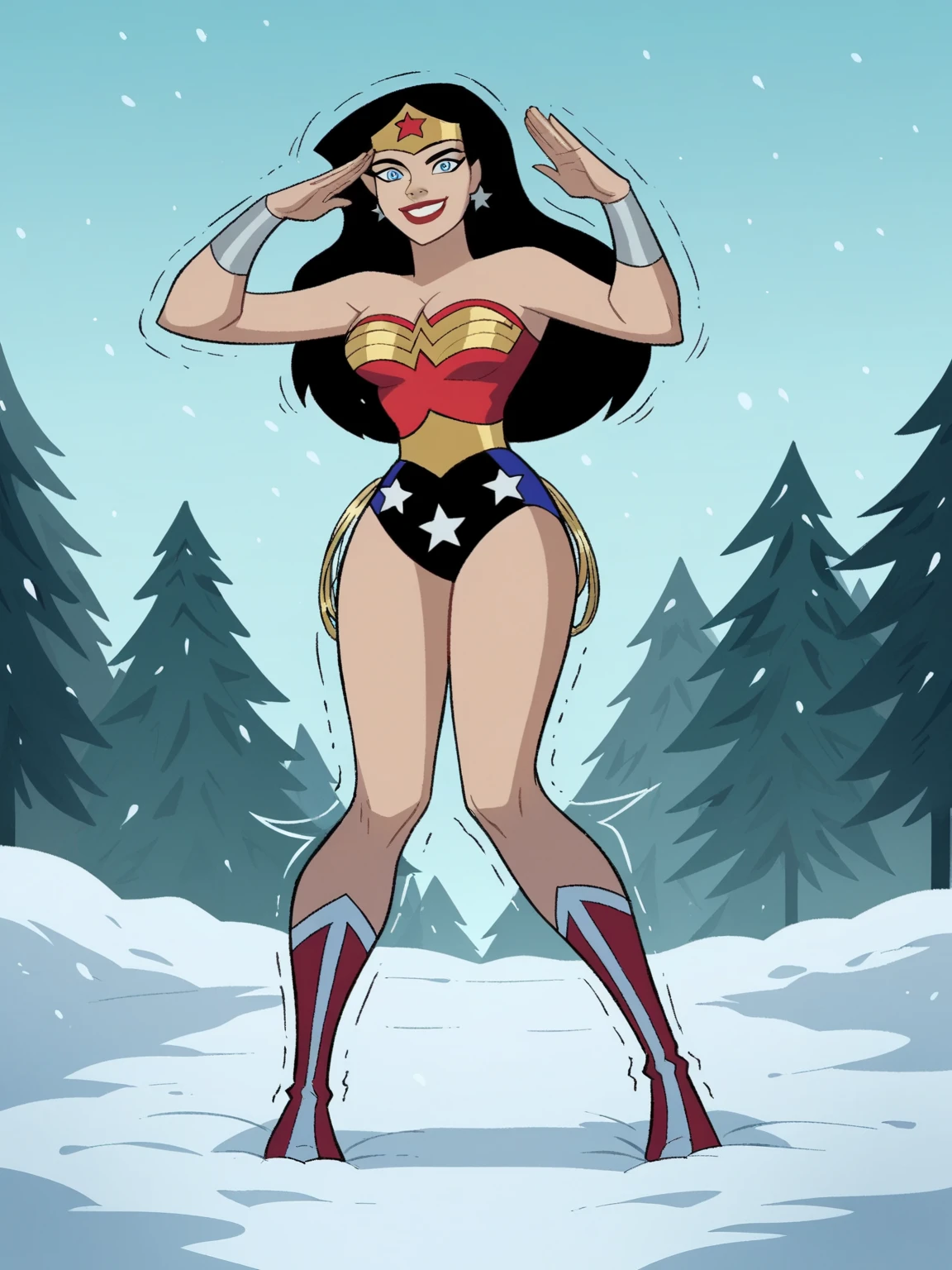 Beautiful character pose in dynamic pose two women together Snow White on the left and together with Cinderella on the right with a symmetrical body with a corset and beautiful breasts, corpo bem definido, delicado e sensual, estilo de desenho animado, digital illustration
