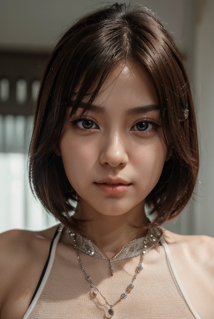 4K,((Highest quality)), ((masterpiece)) , BREAK,((((one girl)))),(Gaunt:1.2),(detailed),((in the Basketball Court)),((One girl)),((nude)),naked,((17 years old)),((flat chest:1.8)), (stare at viewer with stern eyes:1.5),((one girl)),(bitting own lip:1.1),(angry:0.9),nose blush,(shamefull:1.2),(bob cut hair),surprised, ((beautiful realistic face)),((intricate choker necklace)), ((intricate earrings)), beautiful korea women, beautiful young south korea women, young and adorable korean faces, gorgeous young korean women, korean girls, girls cute beautiful faces, korean female idol portraits, young and cute asian faces , cute natural anime faces, asian cute faces,((finely detailed face)),((symmetrical eyes)),((glistening eyes)),((glistening eyes )),((large eyes)),(( pretty eyes)),(detailed),Perfect Face,((One girl)), ((clear eyes)),((show nipples)),((beautiful skin)),(don't wear anything) ,(((show nipples))),(upper body),((naked)),