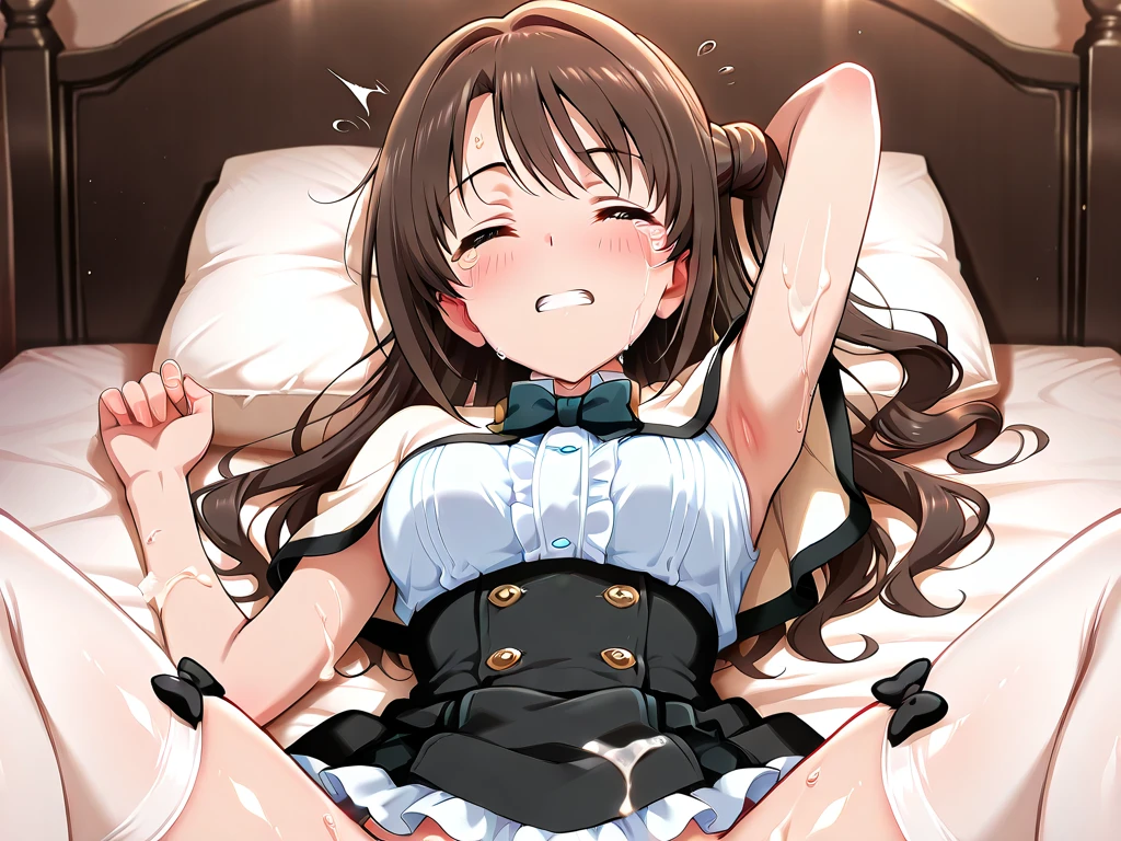 Professional Photography, masutepiece, Shiny skin, (Bangs), (full of sweat),((doggy style, SEX, Front view)), ((top-down bottom-up)), blur backgroun,(((1 girl))), ((((1 boy)))), (Large breasts),(((cum on pussy))), ((cum on the body)), ((((vaginal,SEX)))), Open legs, ,flaccid , Erect , Big , ((((full nude)))) ,(((orgasm))), (upset brown curly hair) , Blurry background , Realistic, Lips, ((closed eyes)), of the highest quality, Ultra Detail,(((((Bedrooms))))), Glossy skin, Shiny skin, My thighs were sweaty, long eyes, (Mature beautiful face), Seductive eyes, Back lighting, patches, ,((blush)),((( Happy))), (((Climactic joy)))