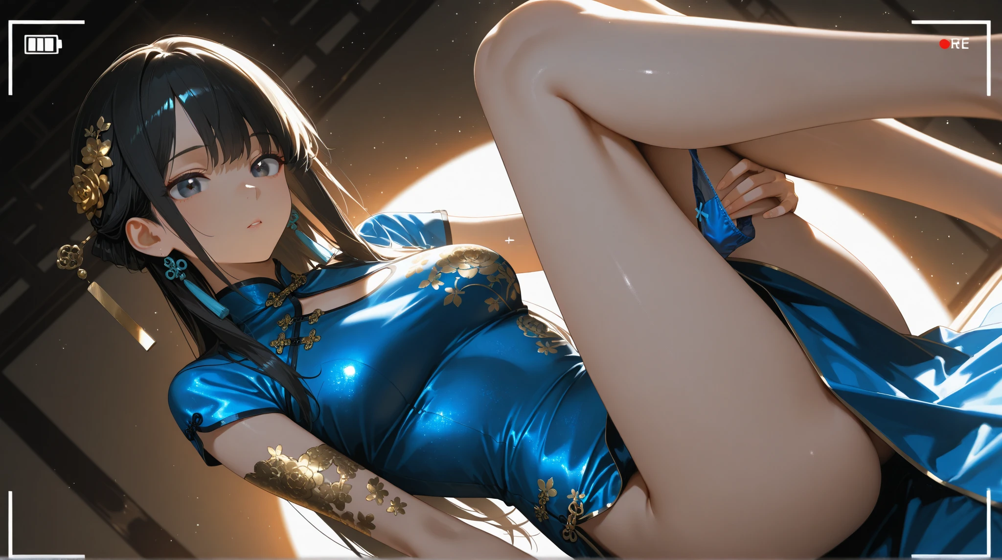 Masterpiece, best quality, 16k resolution, NVIDIA RTX Ray Tracing technology, Create a 4K resolution, ultra-realistic, and extremely detailed artwork, award winning, retina, soft light, sharp focus.(hyper-realistic:1.4), (medium shot:1.5), (Very deep background:1.9)、(Fractal Art:1.9)、(florals:1.3)、(Zentangle:1.2), (Abstract background:1.9), (Many colors:1.4), (((solo)))
EPsmSailorMercury, sailor mercury, blue hair, blue short hair, NSFW, NAKED BREASTS, HAIRY PUSSY, PUBIC HAIR, BREASTS SUPPRESS, big breasts, slim body, slender, slim waist, multicolored hair, arms behing her head
smile, barefoot, sexy, Sexy, smooth perfect skin, smooth_skin
water, night, splash, Beautiful、red blush、Sexy
FULL BODY SHOT, ultra wide angle, textured skin, face detail, clean skin, perfect hands, perfect anatomy, anatomically correct