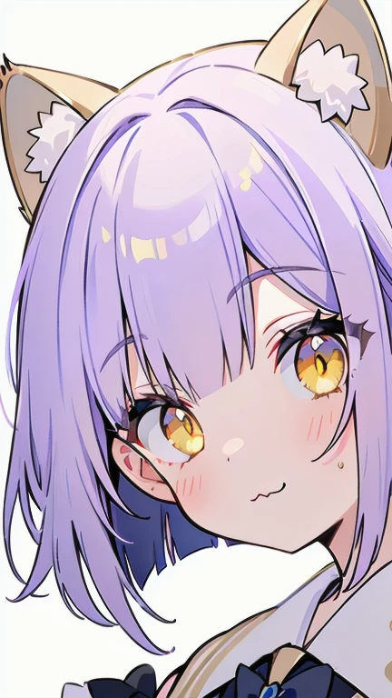 A purple-eyed, blue-haired elf girl was having sex with a white-haired, pink-eyed rabbit girl.