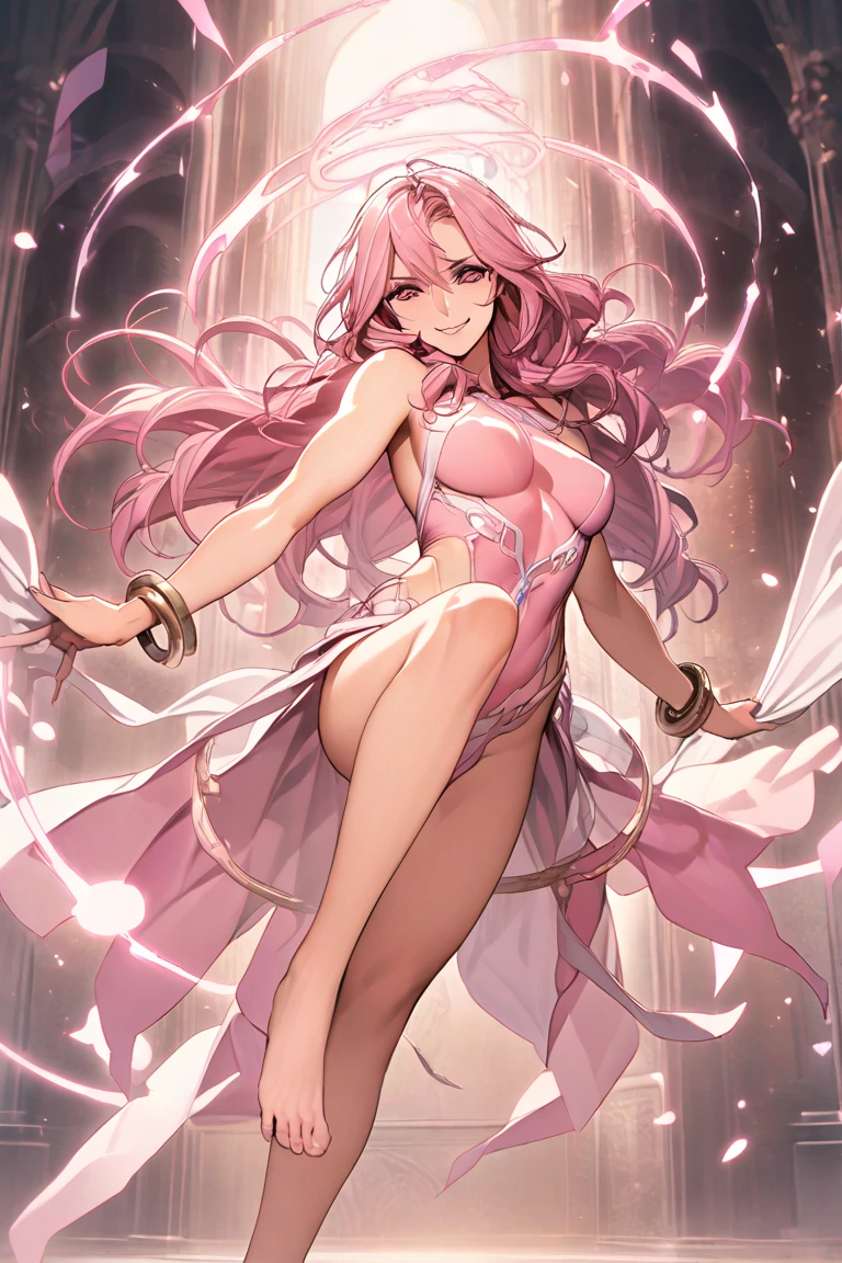 stellar, titans, Woman,breastsout, long hair, Pink, powers, top less