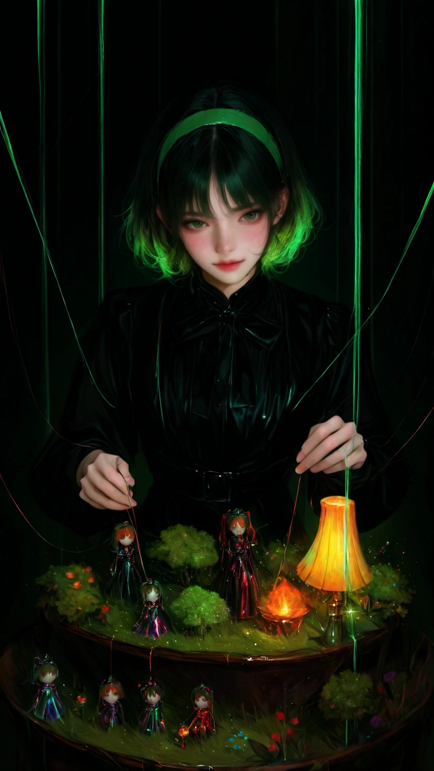 Masturbation anthropomorphize，Green clothes