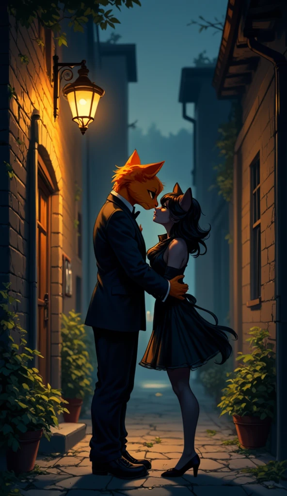 The movie the bad guys mr wolf and diane is a red fox kissing