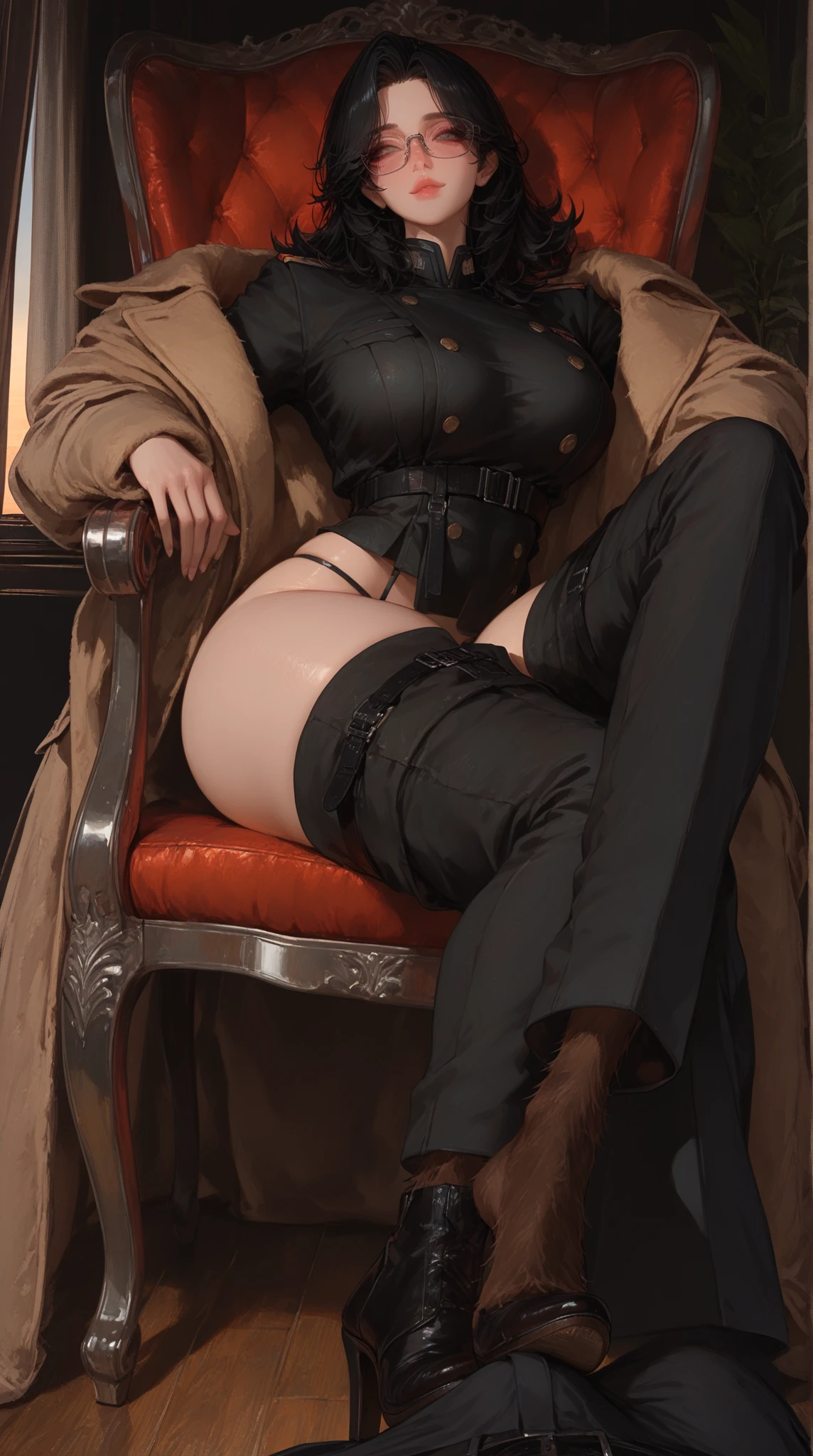 The character Makima from the anime series Chainsaw Man, fragile, full length (Full body 1.1.), dark background, darkness, Correct anatomy 1.1, holds his hands behind his back, correct hand anatomyVery sexy, erotica, very feminine, beautiful figure, legs, buttocks, Beautiful body, red hair, orange eyes, Red circles for schoolchildren, summer dress, sexy pose, realistic, very detailed, Beautiful body, detailed body, detailed hands, detailed, Vibrating, detailed Face, Makima character design. very detailed, detailed body, detailed hands, detailed Face, anime art, Hugh Details, Very downcast face, detailed eyes, Super thin illustration, best shadow, Fine detail, beautiful detailed glow, beautiful detailed, Extraordinarily beautiful, extremely detailed, inexpressive, epic composition, Anime style. anime art anime art, Anime style,