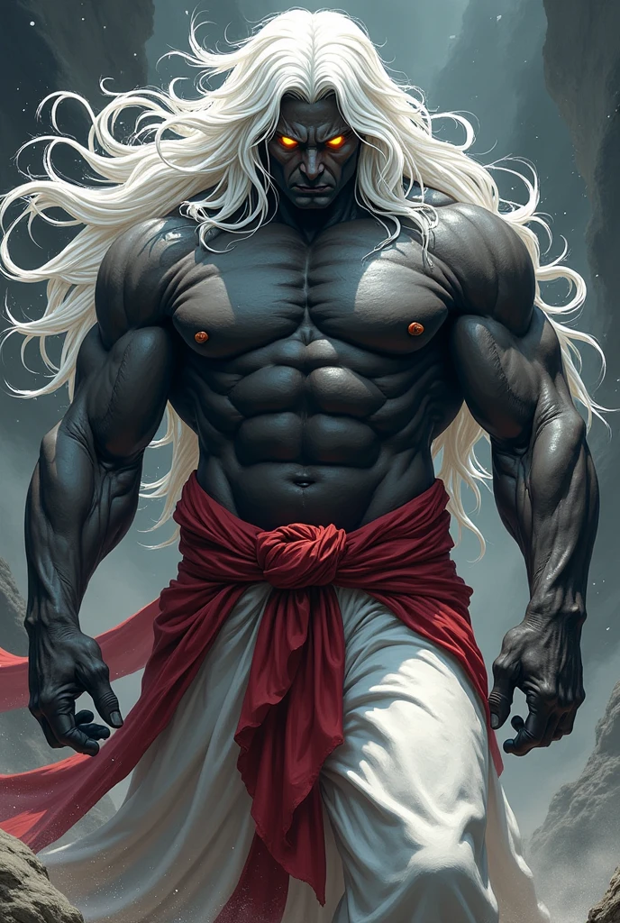 Indian god, white hair, gorgeous, amazing, muscular, intricate, highly detailed, digital painting, artstation, concept art, sharp focus, illustration, art by greg rutkowski and alphonse mucha
