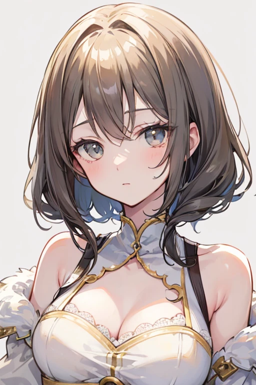 masterpiece, absurdres, best quality, ultra detailed, high Resolution, detailed illustration, bright colour, (extremely beautiful detailed face and eyes, Delicate beautiful face, 1 girl, cute face:1.3), (magenta eyes:1.1), sparkling eyes, big eyes, medium breasts, (perky breasts:1.1), (pointy breasts:1.1), medium hips, glamorous body, white skin, BREAK, long bob cut, (blonde hair:0.8), messy hair, detailed hair, shiny hair, BREAK (undressed, Primitive clothing:1.3), perfect lighting, (embarrassed:1.3), (ecstasy, vulgarity:1.5), (trembling:0.8), Primitive times,
