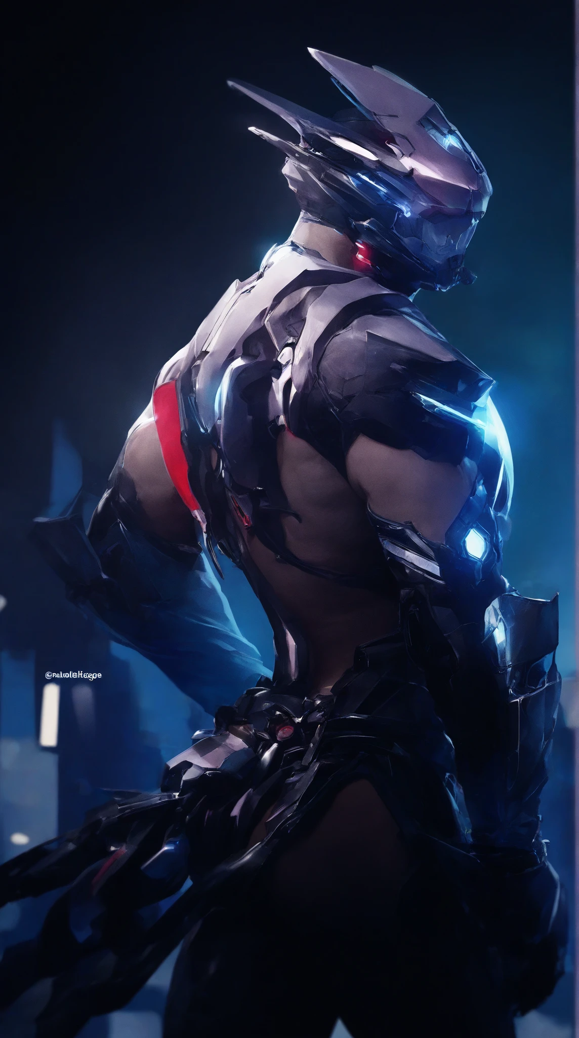 Build a detailed male human hybrid, This hint creates a fascinating detailed description of the human hybrid, Show organic、Seamless integration of mechanical and cybernetic elements. The fighter class should have advanced technology, Seamlessly combine their biometrics , to finally form a powerful and visually stunning creature,Stimulate people's imagination. in this unique design ,balance between the natural world and cutting-edge technology,