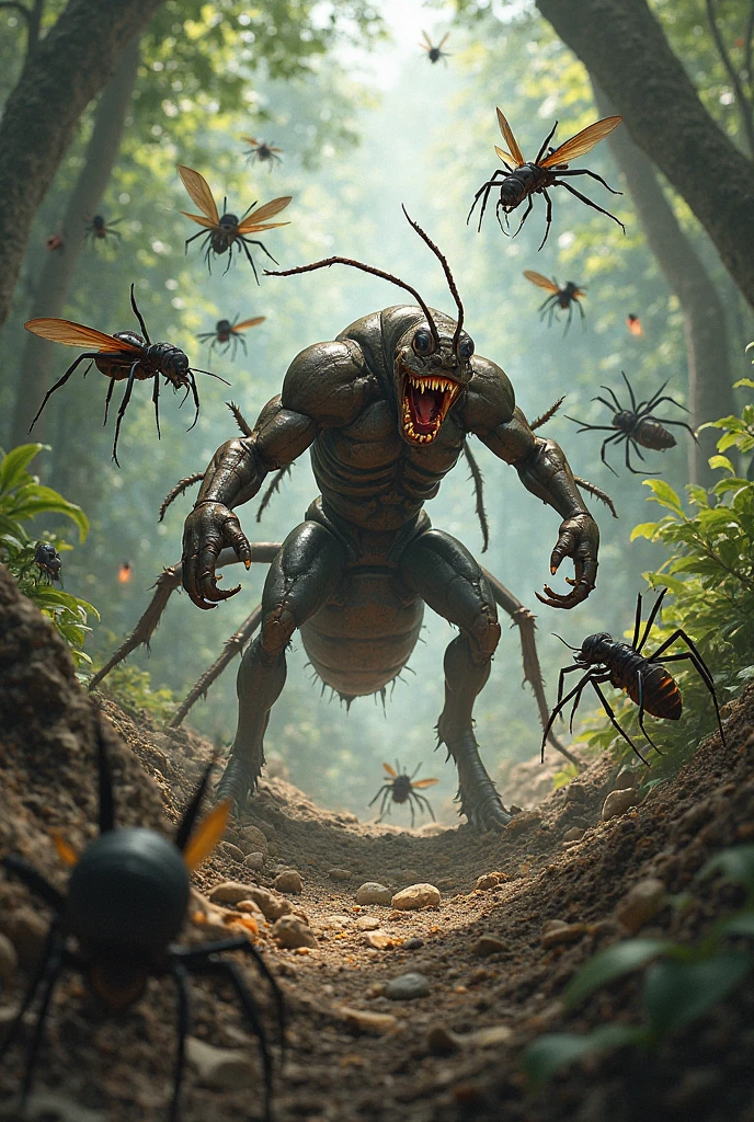 Un homme qui se fait tué par une odontomachus