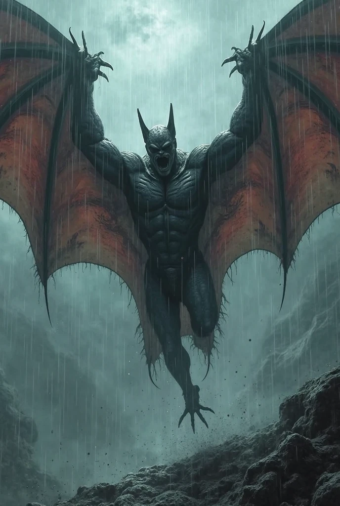 Photo-realistic, ((best quality)), ((masterpiece)), (detailed), short wavy hair, perfect face, the devil, masculine portrait of the devil, personification of The Devil, (evil look), super pale skin, (massive huge majestic black dragon wings:1.3), black wings, dragon wings, huge dragon wings, 2 wings, 18-year-old, super male model, handsome, tall, cute looking, evil look, dark look powerful, young male model, handsome mythical creature, super strong, muscular, fit, massive muscles, six pack, clean shave, blue eyes, white skin, pale skin, super pale skin, white pale skin, albino skin, wavy messy brown hair, short messy hair, messy wavy hair, (shirtless:1.5), bare-chested, muscle, ripped, strong body, fit body, pantless, fully naked, nude, naked, nsfw, 1 perfect penis, 1 amazing penis, 1 nice penis, 1 beautiful penis, 1 amazing penis, 1 good penis, 1 male penis, perfect gland, nice gland, amazing gland, perfect scrotum, amazing scrotum, nice scrotum, great scrotum, male scrotum, male genitalia, male structure,, Dark background 8k, high detailed, ultra-detailed, Stylish Pose, mist, fog, mysterious, (Dark background:1.6), (dark cinematic:1.5), (backlight) (ruins Gothic cathedral:1.2), ruins, , flooded
