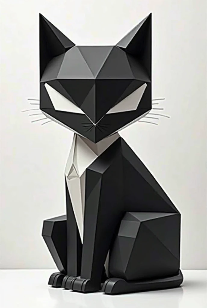 ( Black Fold Cat ),(Best Pose),(best angle), (Better self-expression), Eduardo Cobra acolchoamento ,multidimensional geometric wall PORTRAIT, Art, chibi,yang08k, beutiful, for Halloween