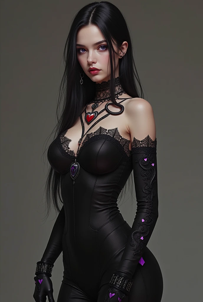 8k, masterpiece, best quality, photorealistic, raw photo, ultra high definition, 1 woman, ((red eyes:1.4)), long messy black hair, pale skin, deep blushing, medium breasts, very low cut sheer gown with lace trim, black lace choker with a diamond pendant, standing against a wall, sad expression, head angled down, eyes looking at viewer, mouth open slightly, (black lipstick:1.4), medieval castle wall background