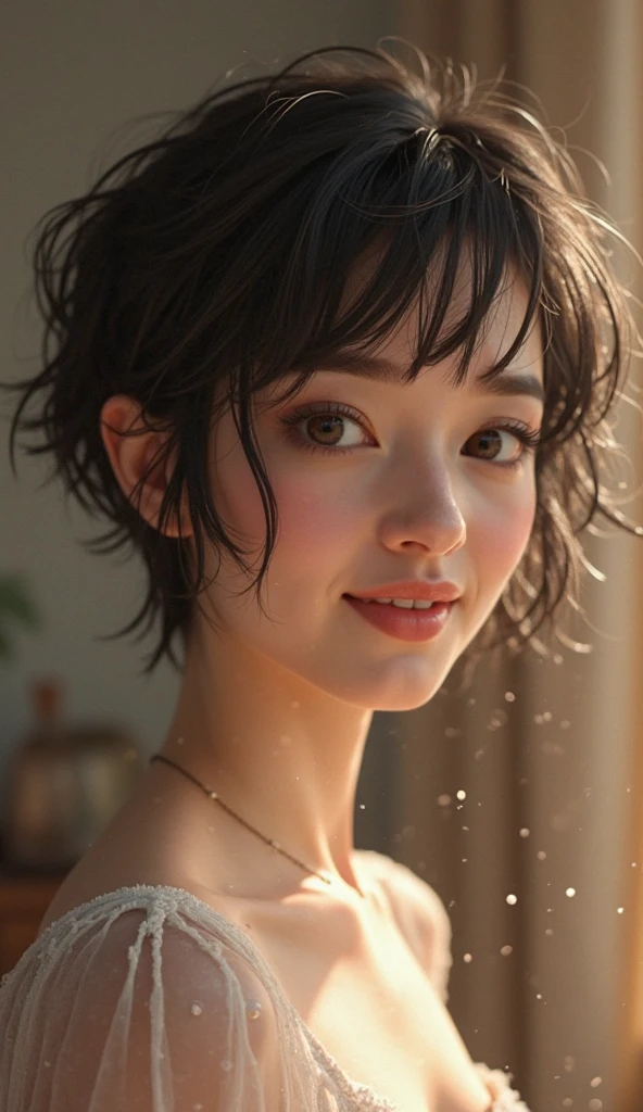 I can describe myself so you get an idea. Imagine me with short dark hair, light eyes, and a warm smile. My style is casual but elegant, Always looking for the balance between modern and comfortable. I am of average height, and my presence reflects tranquility and confidence. I prefer to keep a natural look, but always with a touch that makes me feel special for you