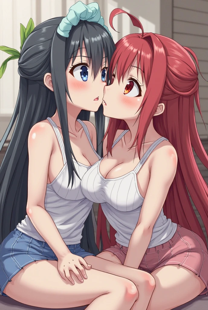 2girl, 1boy, , gyaru, grin, cheerful,
ffm threesome, group picture, double girls, love triangle,