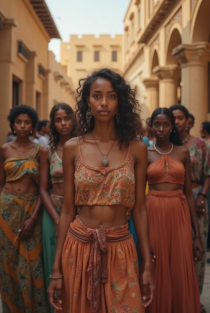 A person breaking a stereotypical mold, surrounded by people of different cultures and backgrounds.
