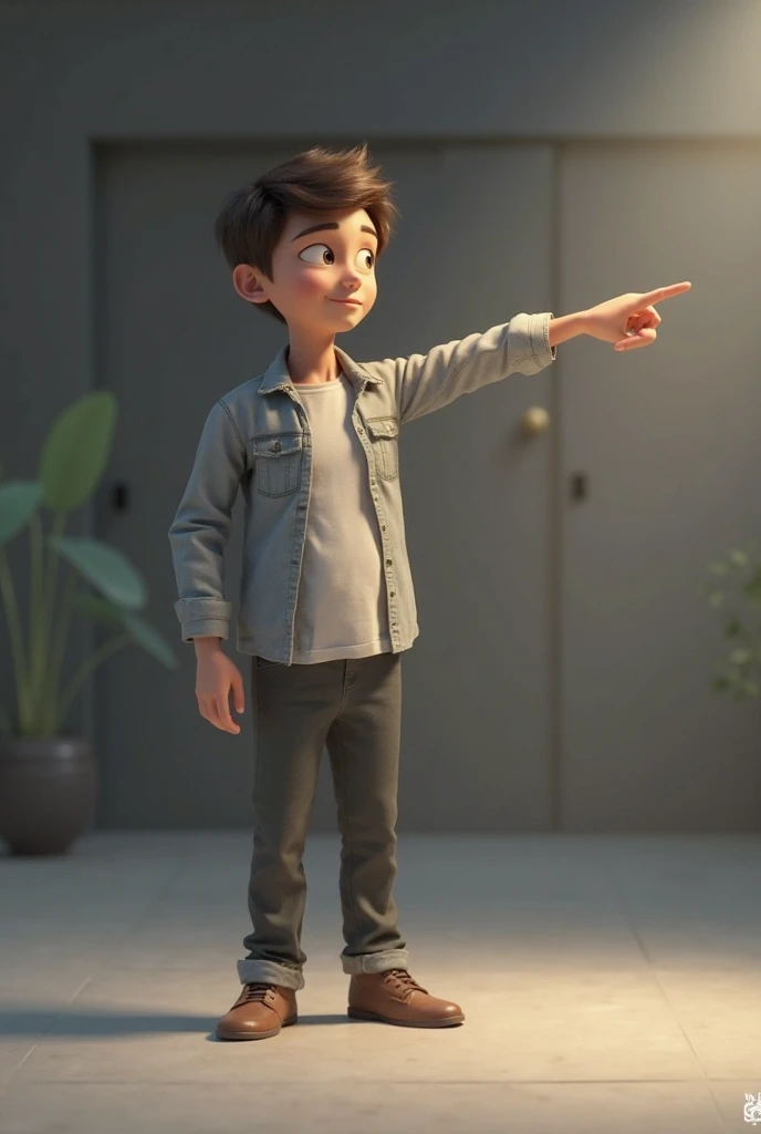 Funny little boy full body, 3d rendering, 8K