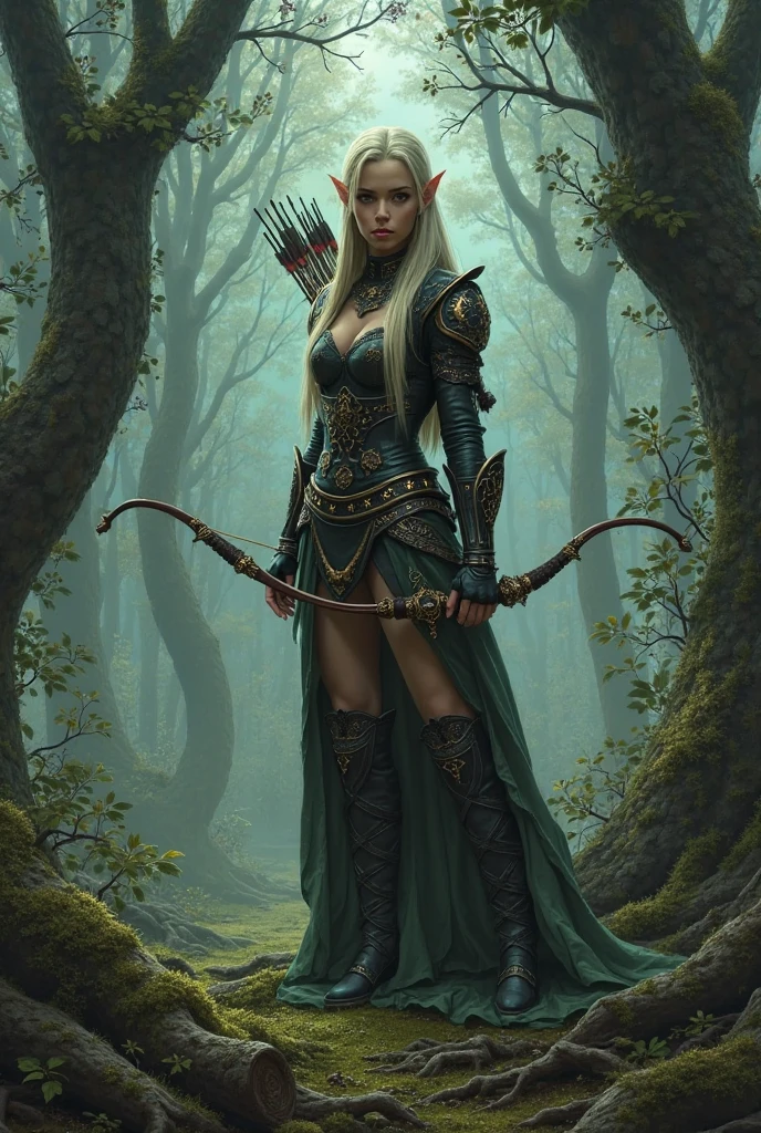 fantasy art, dnd art, (masterpiece:1.5), full body intricate details, highly detailed, best quality, highres, portrait of a female, elf (1.6, fantasy art, Masterpiece, best quality) druid playing with forest animals (1.4 intricate details, fantasy art, Masterpiece, best quality) with a short brown hair, green eyes, (fantasy art, Masterpiece, best quality)armed a staff, wearing a green cloak (1.4 intricate details, fantasy art, Masterpiece, best quality), wearing leather armor (1.4 intricate details, fantasy art, Masterpiece, best quality), in fantasy setting forest at night, moon, clouds, soft light, cinematic light, high details, best quality, highres, 1080P, 8k, anatomically correct, photorealistic