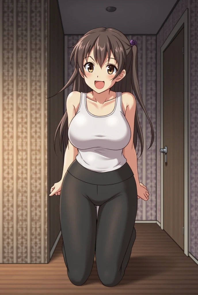 masterpiece, best quality,  <lora:rurilokr_1-000005:0.7> tsukiyonoruri, 1girl, breasts, blush,  green shirt, blue pants,